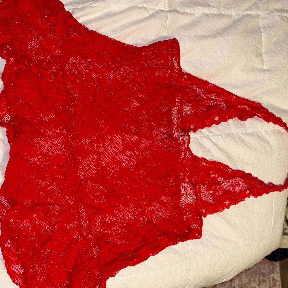 Victoria's Secret Red Lace Chemise